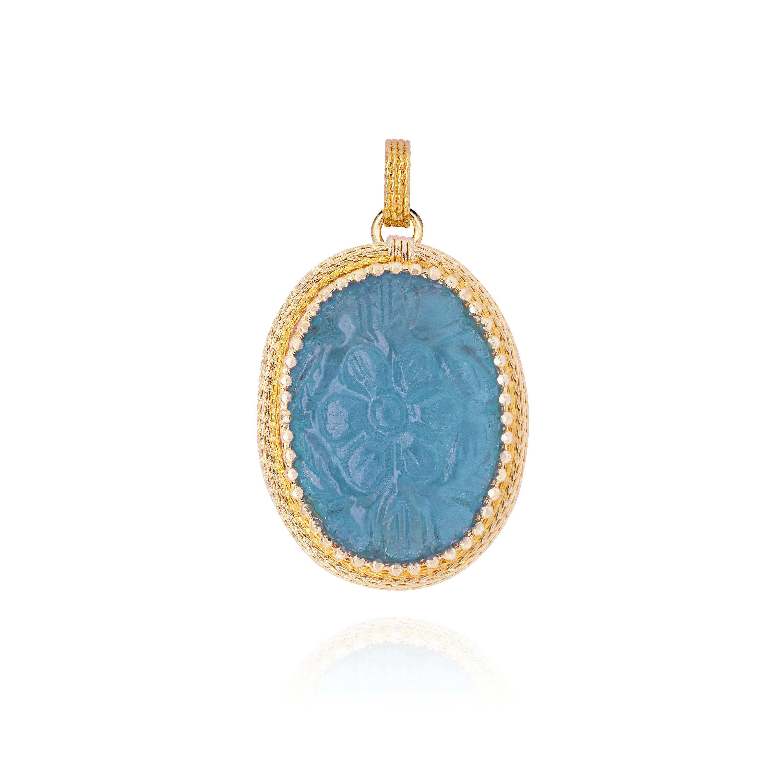 Verona Carved Aquamarine Pendant